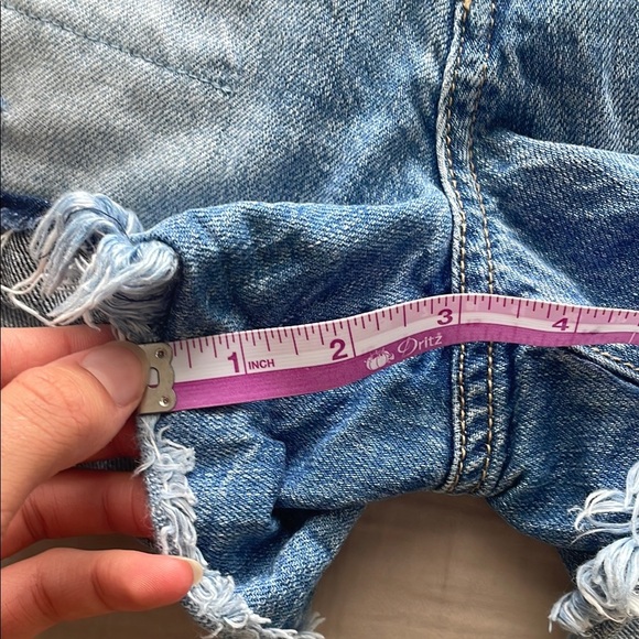 Kancan High Waisted Distressed Denim Shorts 100% Cotton size 27/7 - Picture 11 of 12
